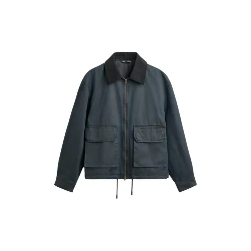 ZARA Jackets Men Blue