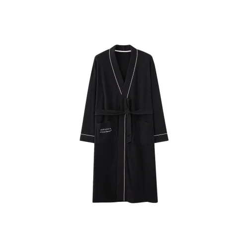 Qiao Ni Tong Bath Robes Mens Dark Gray