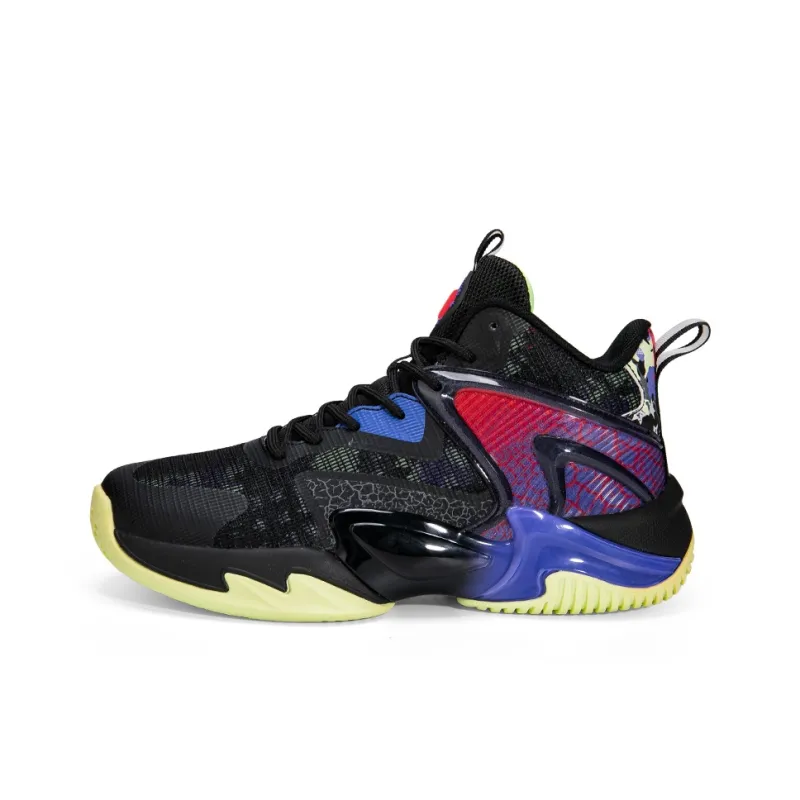 ANDEZHANMUSI Basketball Shoes Unisex High Top White Black Purple/White Orange/Black Purple-11