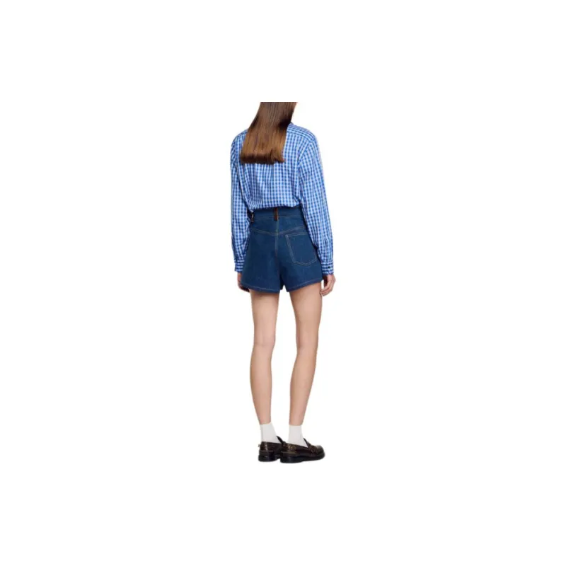 Sandro High rise Denim Shorts-2