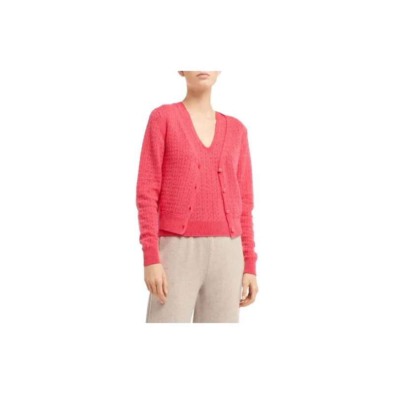 Barrie V neck Cashmere Cardigan-4