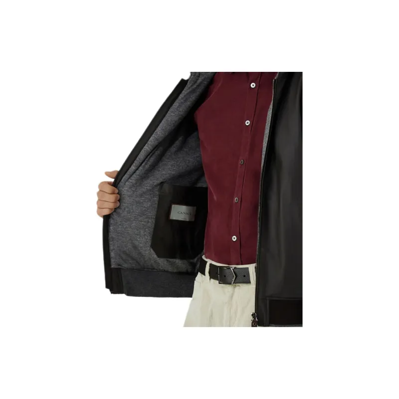 Canali Leather Jacket-5
