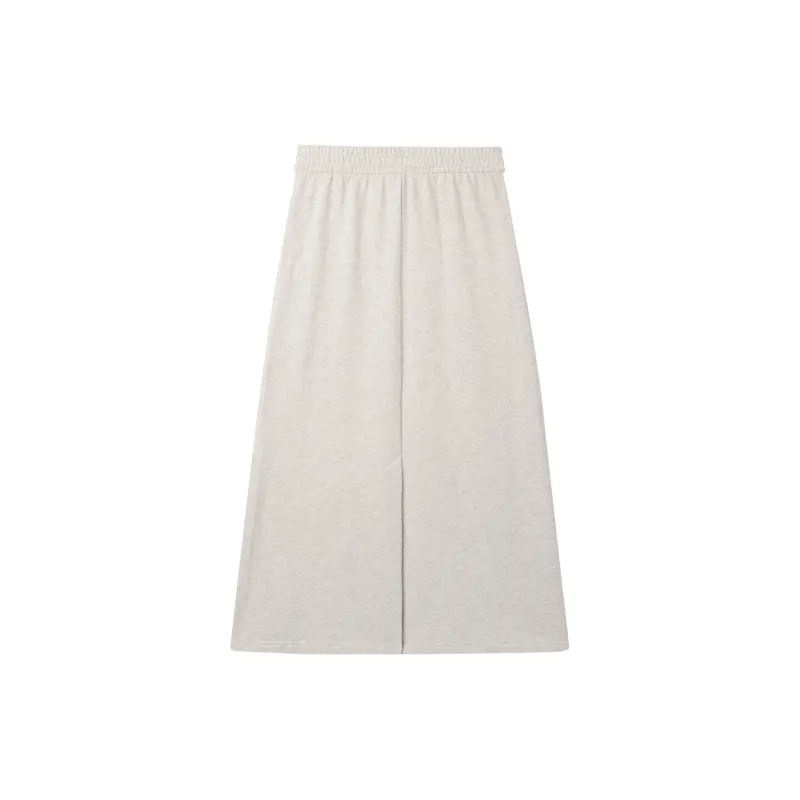 LEDIN Knit Long Skirts Women's Light Gray-1