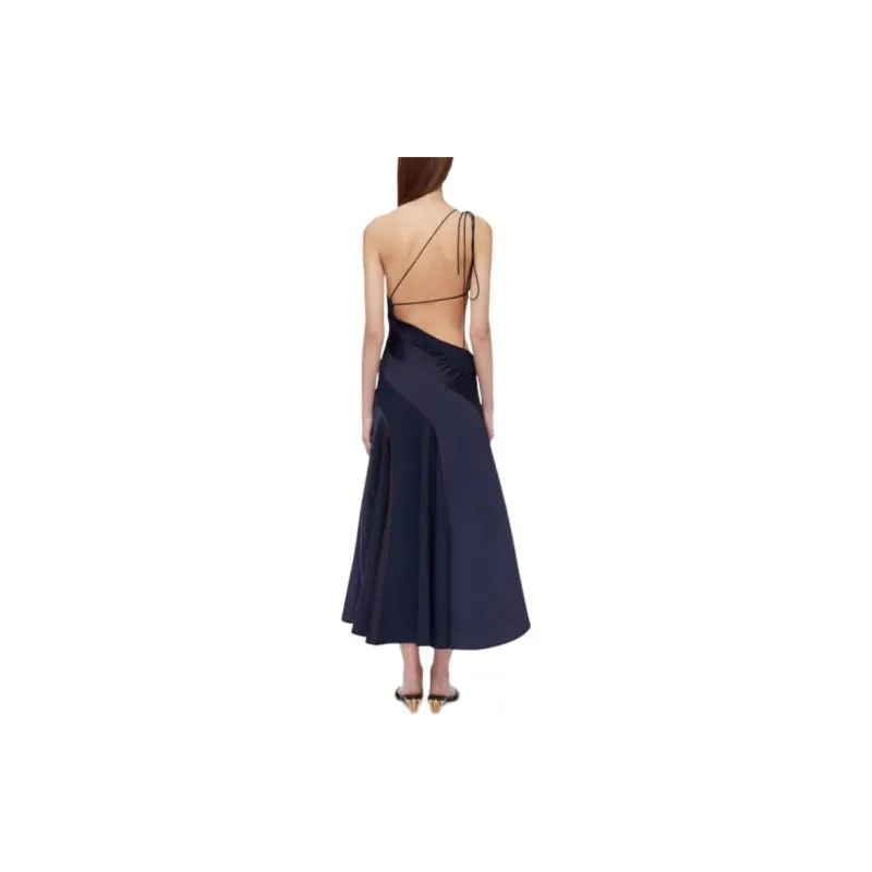 Ferragamo One-shoulder Silk Gown-2