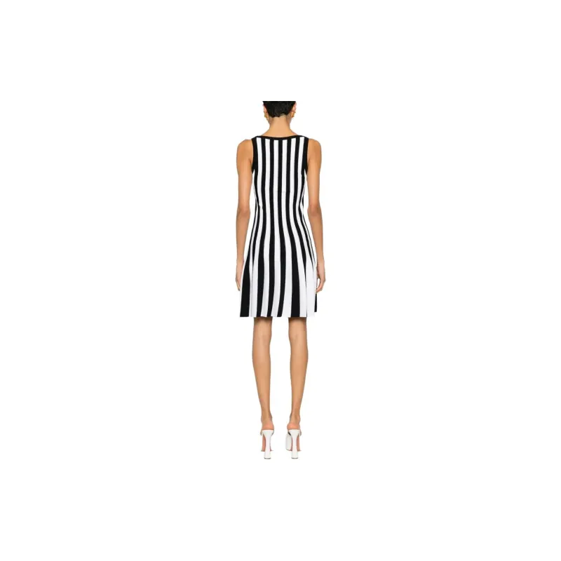 MOSCHINO Striped Ribbed knit Minidress-2