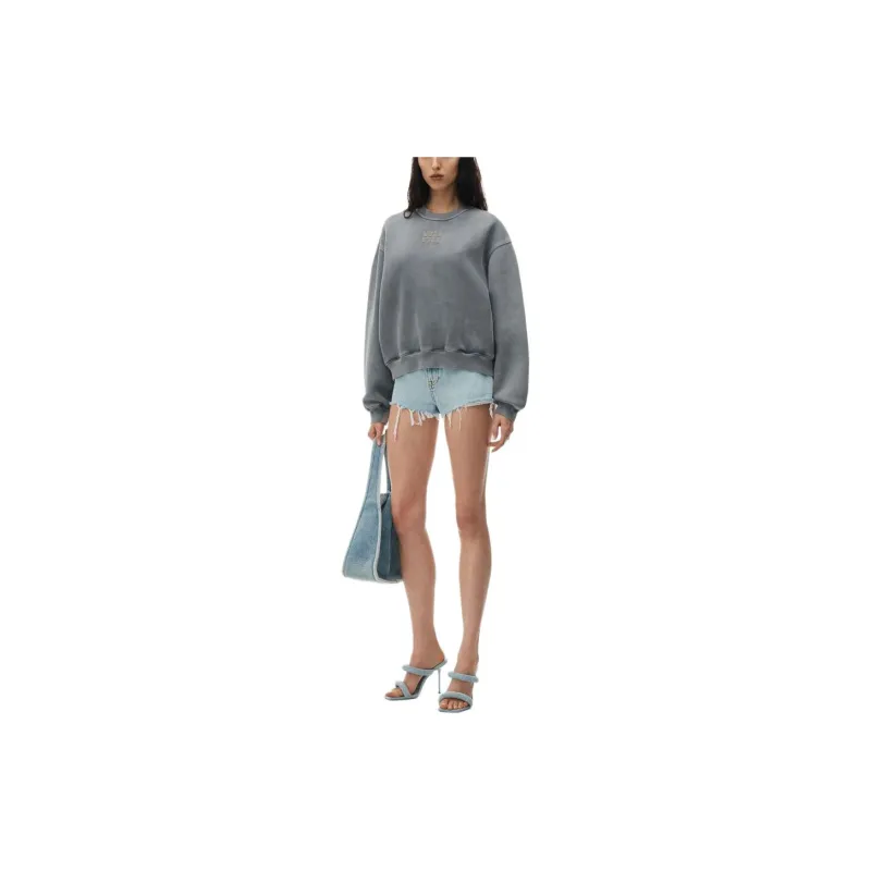 Alexander Wang SS24 Sweatshirt Women's Acid Wash Gray-1