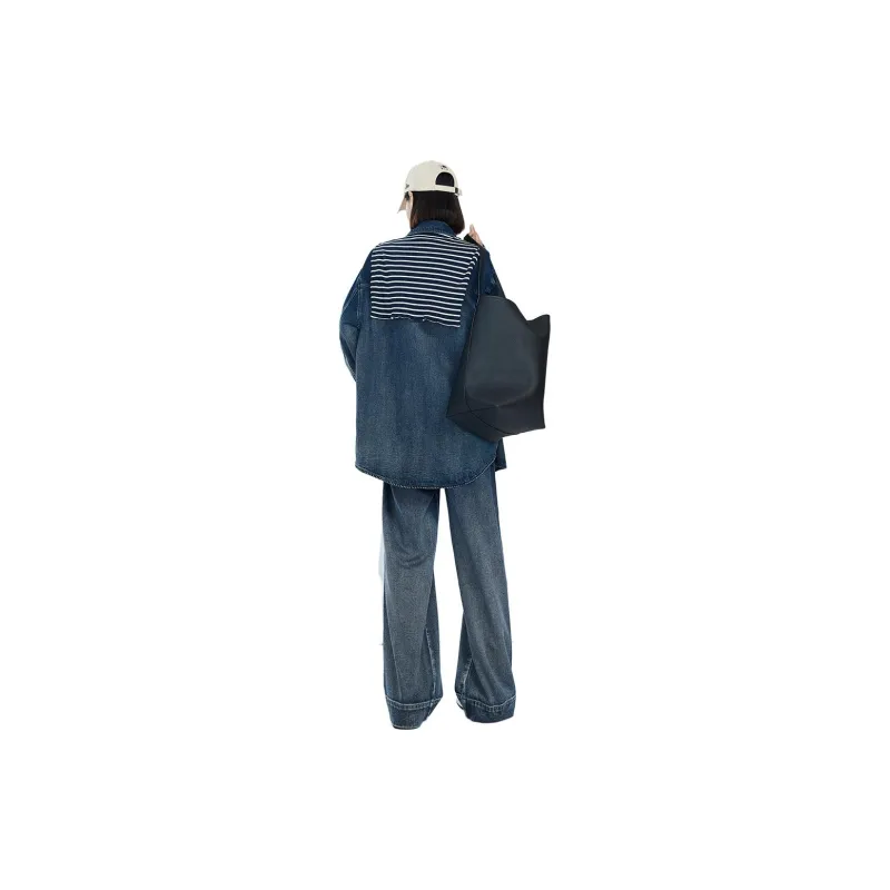 MEIYANG Jeans Women's Gradient Blue-2