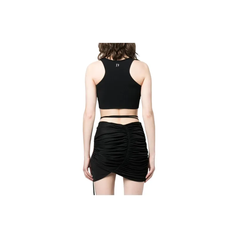 DSQUARED 2 Cut Out Crewneck Sleeveless Cropped Top-2