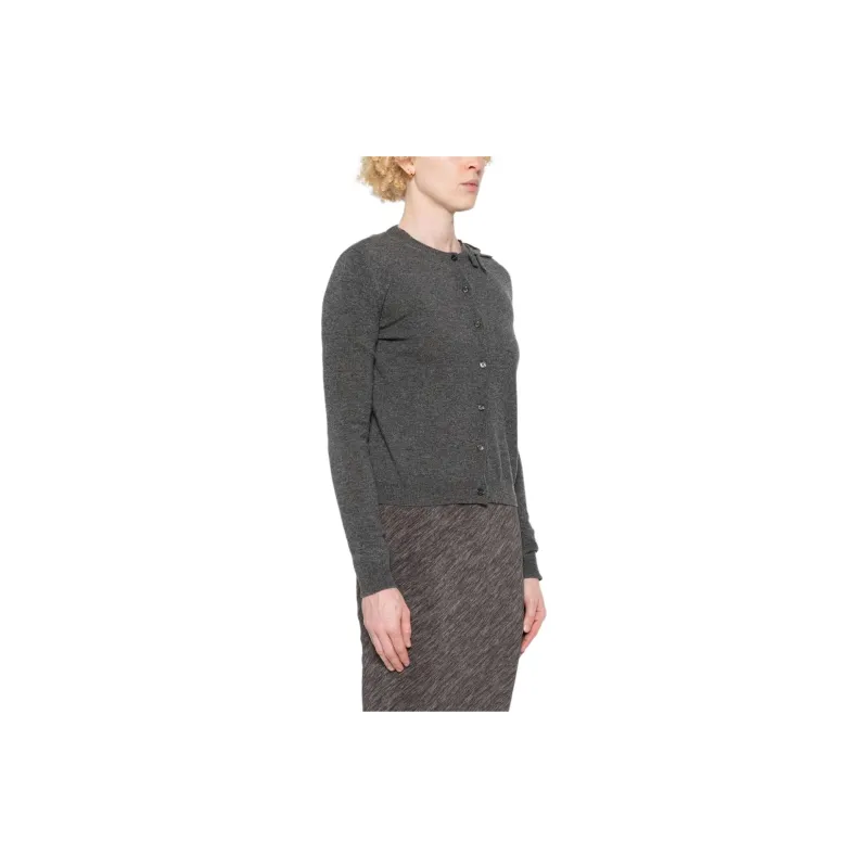 Valentino Bow Detailed Crewneck Cardigan-3