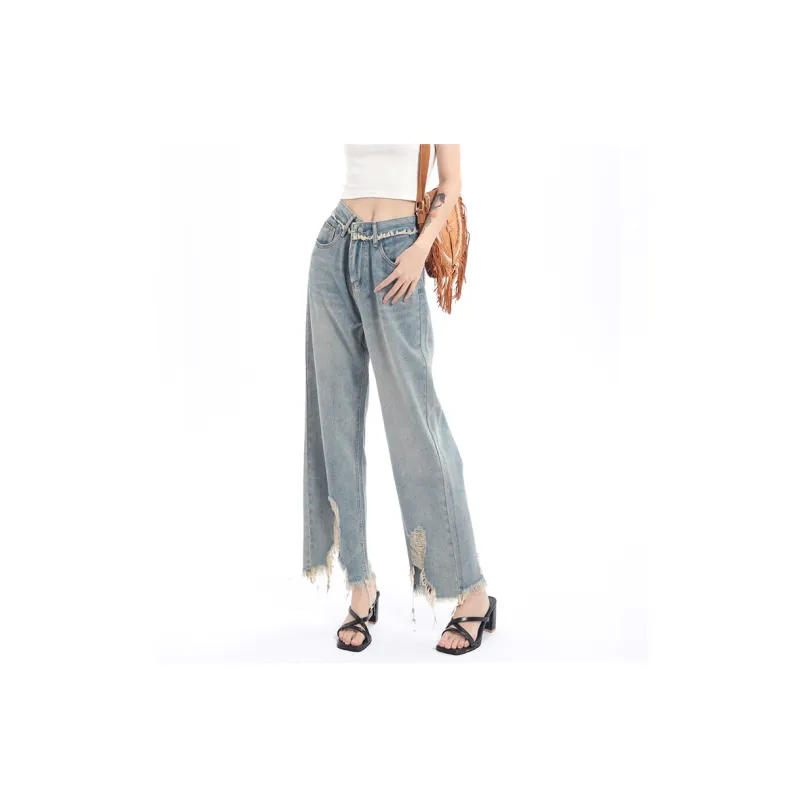 QYPRF Jeans Women's Blue-3
