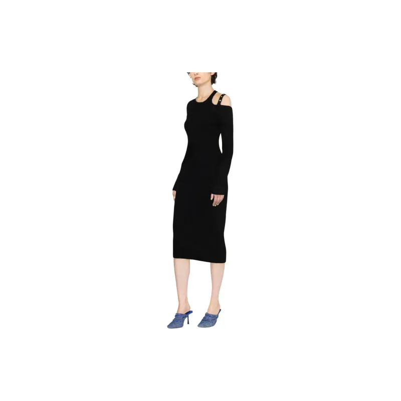 Blumarine Eyelet Detailed Ribbed Dress-4