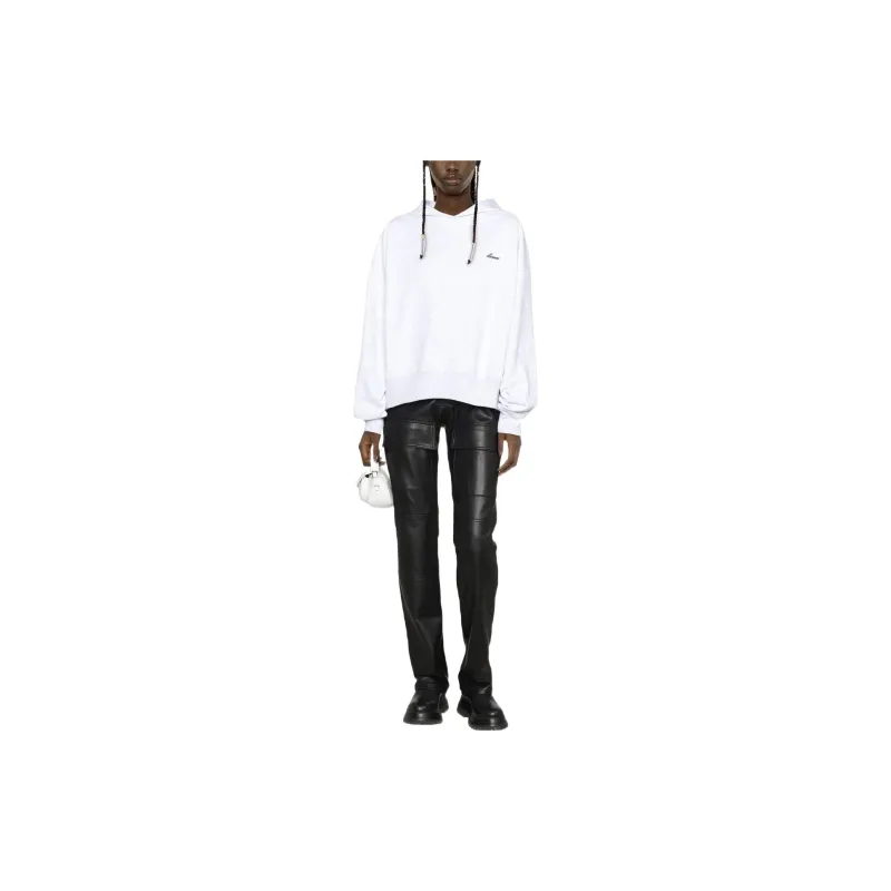 WE11DONE Logo embroidered Oversized Hoodie-1