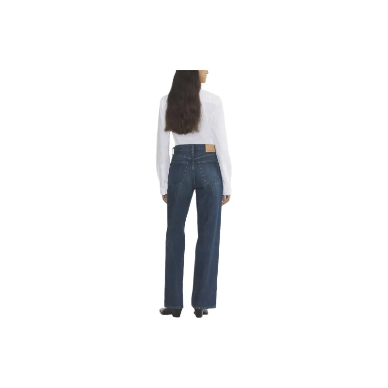 ARITZIA Denim Forum The Farrah Hi-Rise Wide Jean Jeans Women's Be About Dark Bleu/Dark Blue-2