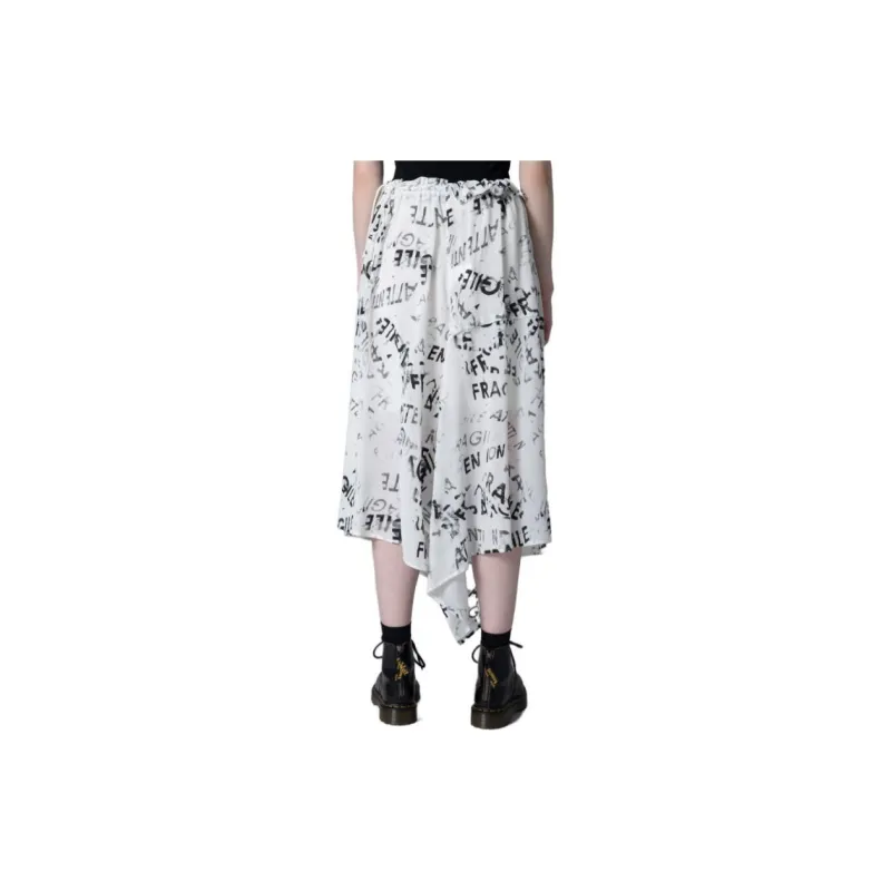 Yohji Yamamoto Casual Long Skirts Women's White-3
