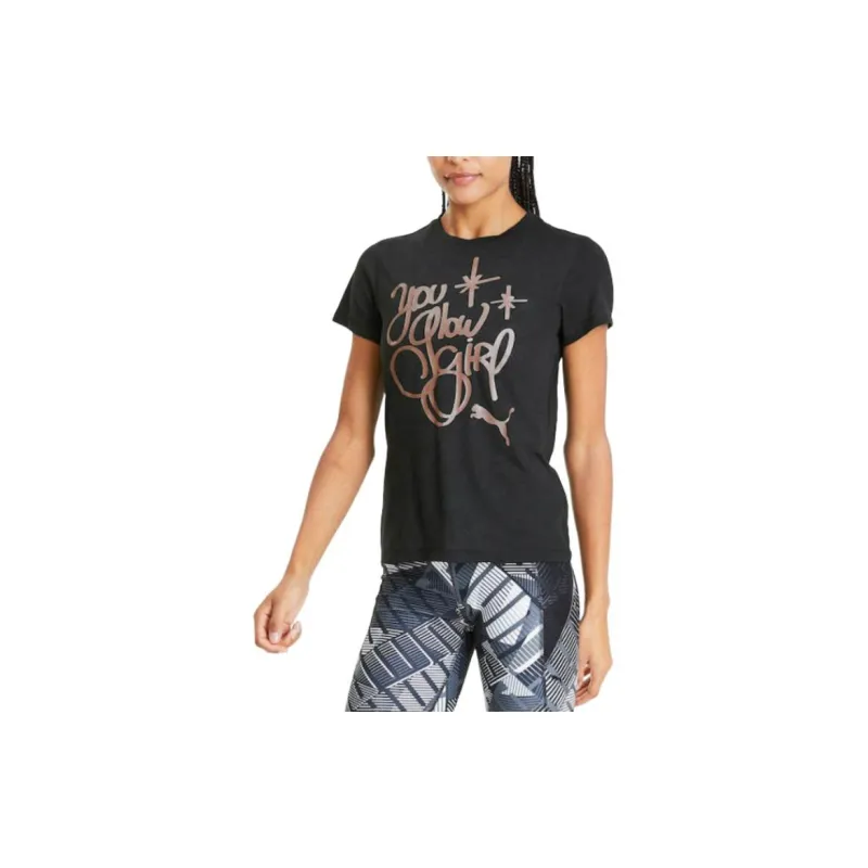 PUMA T Shirts Women's Black-2