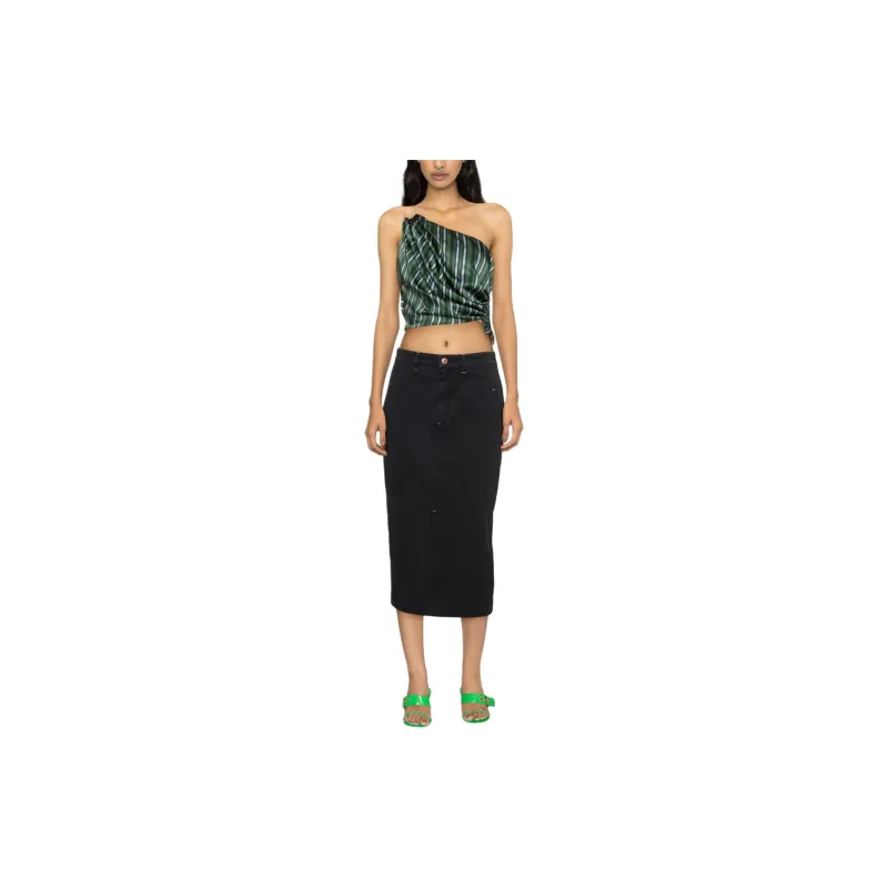 ISABEL MARANT ETOILE Flozia Twill Midi Skirt-1