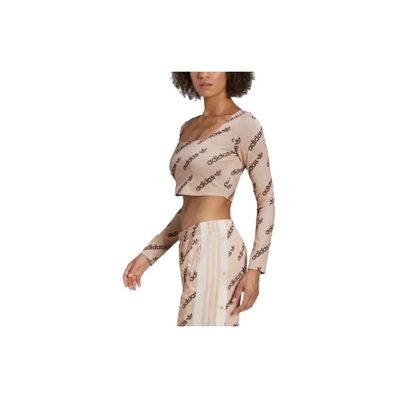 Adidas Originals T Shirt Women's Beige-4