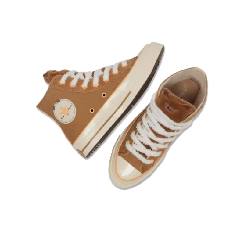Converse Chuck 70 Wear Resistant High Top Skateboard Shoes Unisex Brown-3