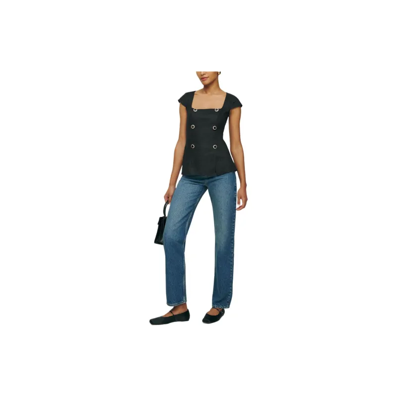 Reformation Meela Linen Top-1