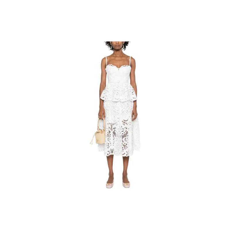 Self portrait Guipure lace Flared Dress-1