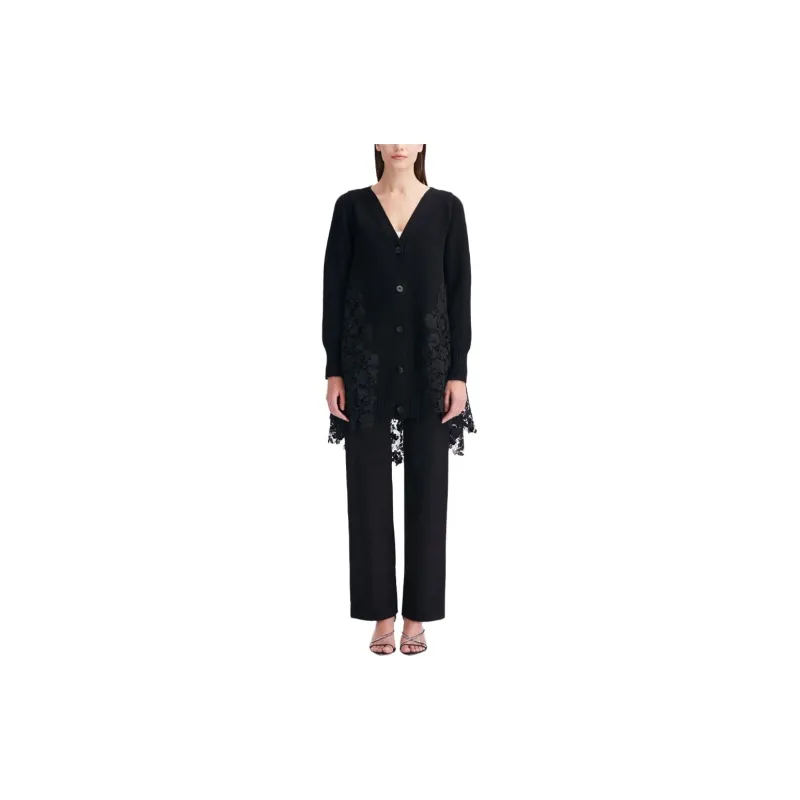 OSCAR DE LA RENTA Gardenia Guipure Lace Long Cardigan-1