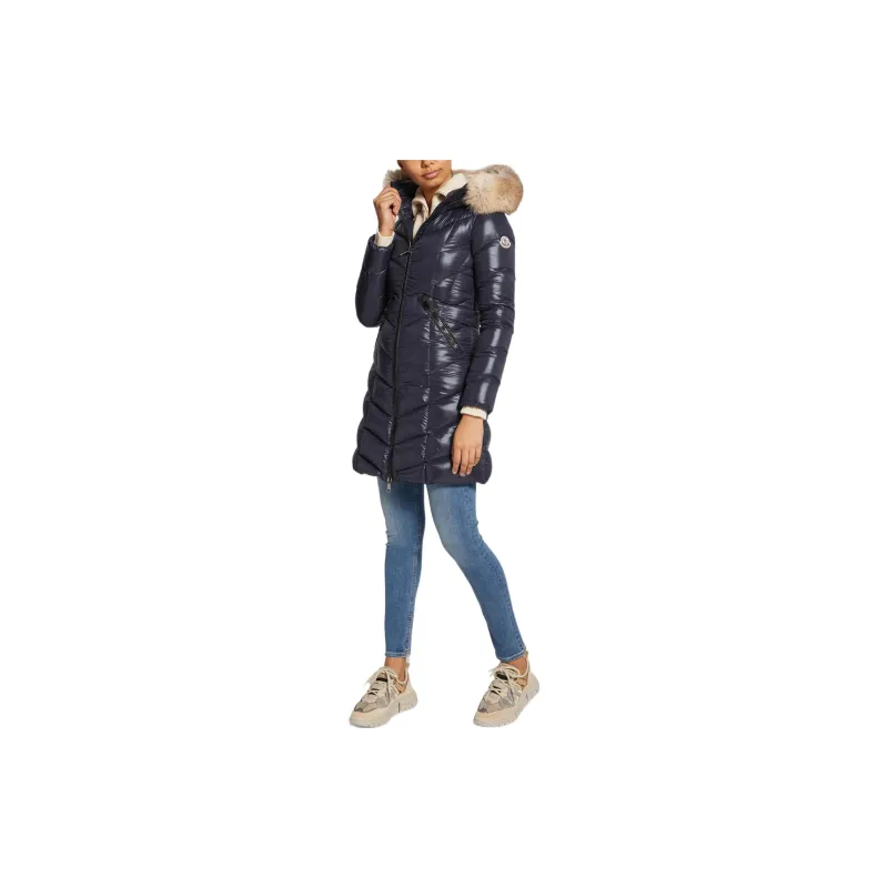 Moncler Parka Coats Women's Dark Blue-3