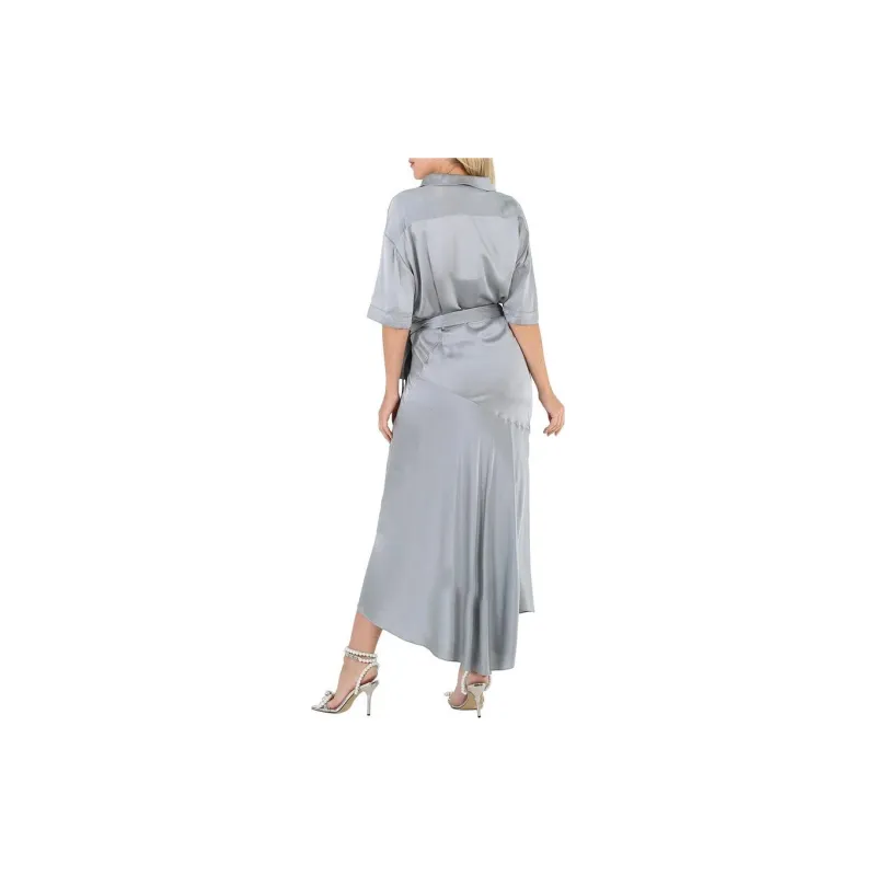 Burberry Short Sleeved Dress Women's Gray-3