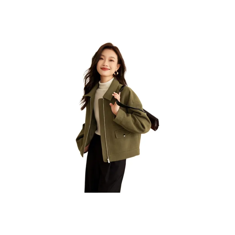 Mo Han Yi Mei Jackets Coats Women's Pickle Green-1