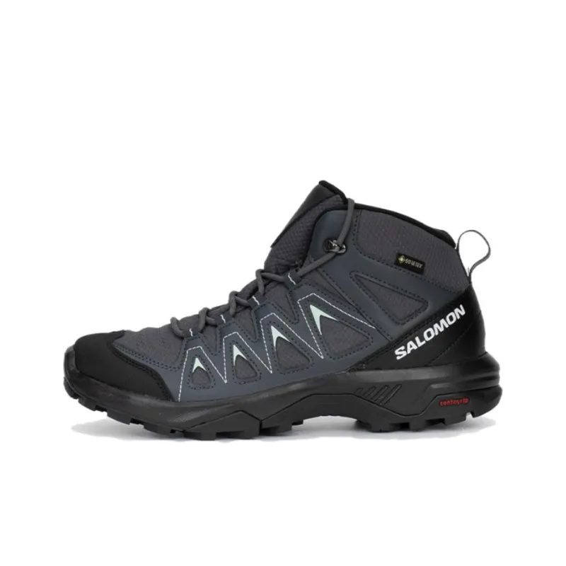 SALOMON X Braze Slip Resistant, Abrasion Resistant, Waterproof Mid Top Hiking Shoes Women's Black-0