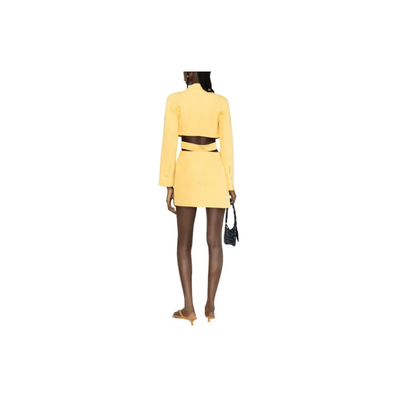 Jacquemus Long-Sleeved Dresses Women's Yellow-2