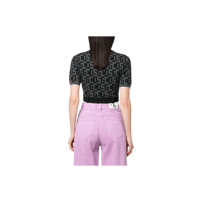 GCDS Matilda Monogram Cropped Top-1