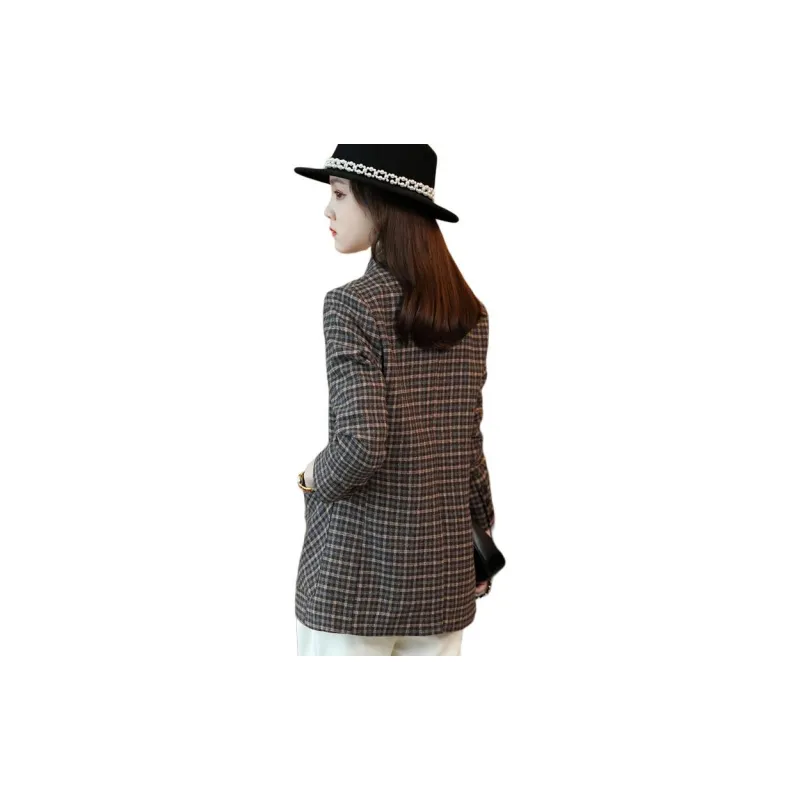 Oudifu Cropped Coat Women's Coffee-1
