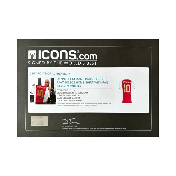 Three For Ajax Jersey Icons Certificate Framed Unisex-4