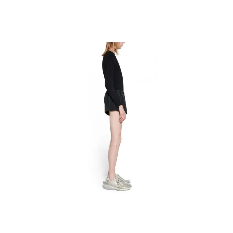 Balenciaga Running Shorts 'Washed Black'-4