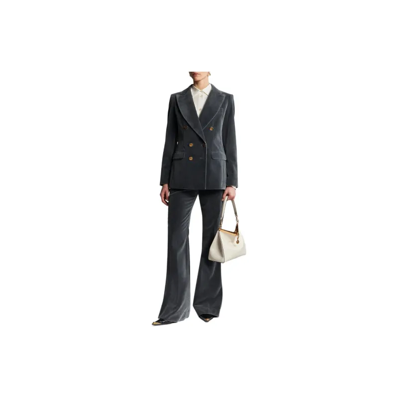 ETRO Flared Velvet Trousers-2