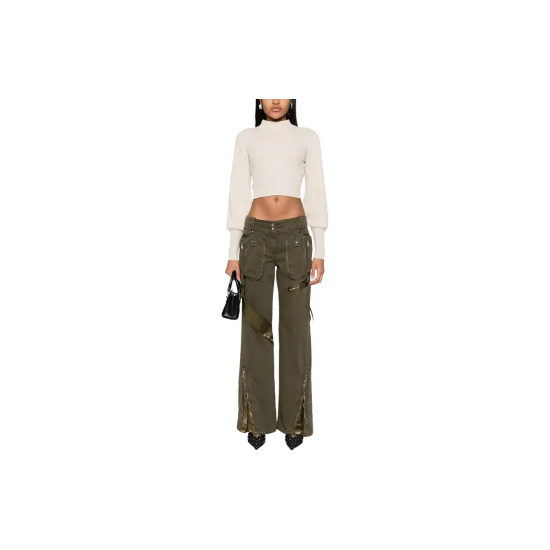 Blumarine Satin insert Cargo Trousers-1