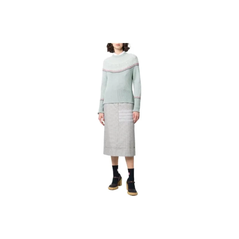THOM BROWNE Icelandic Fair Isle Knit Jumper-1