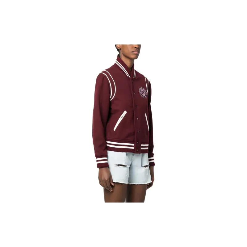 SPORTY & RICH Logo Embroidered Varsity Jacket-3