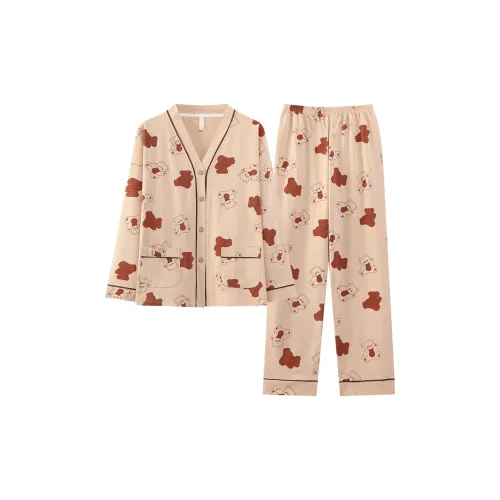 MADALLO Pajama Set Women's Wheat