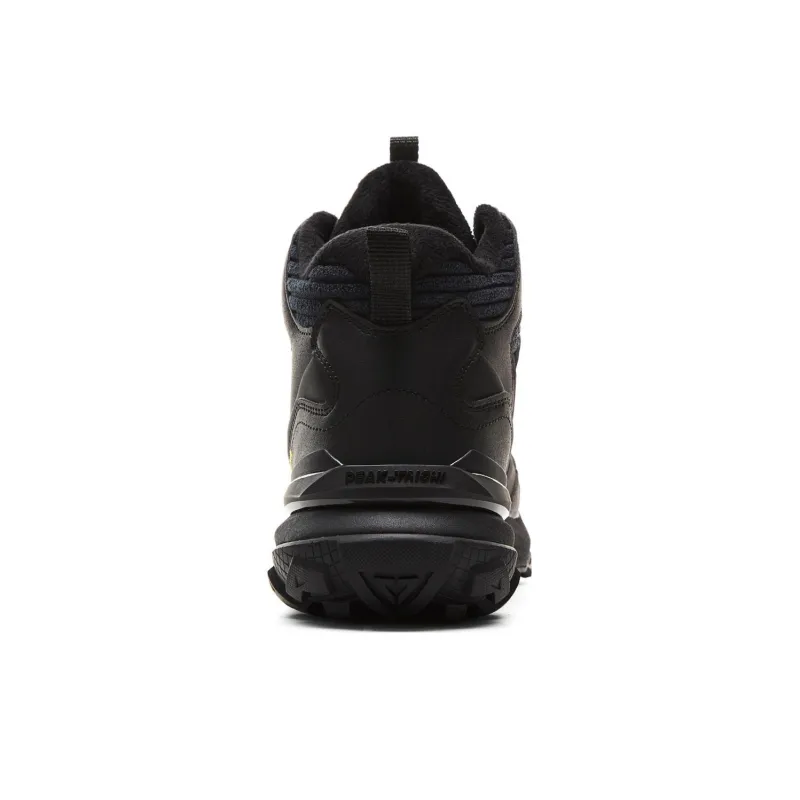 PEAK Cushioning Wear Resistant Rebound High Top Hiking Shoes Men's Black-4