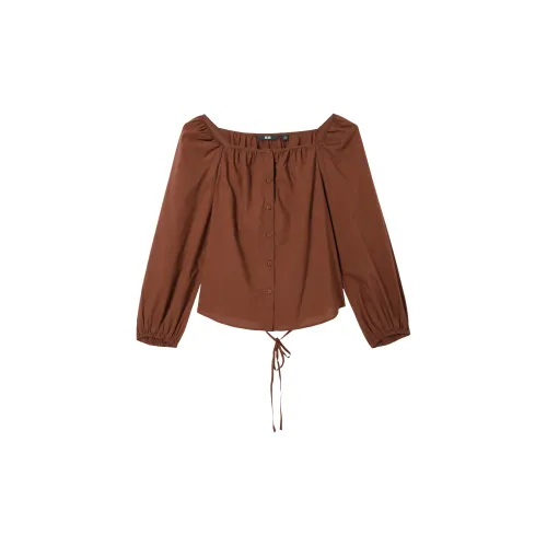 UNIQLO Shirts Women's Brown