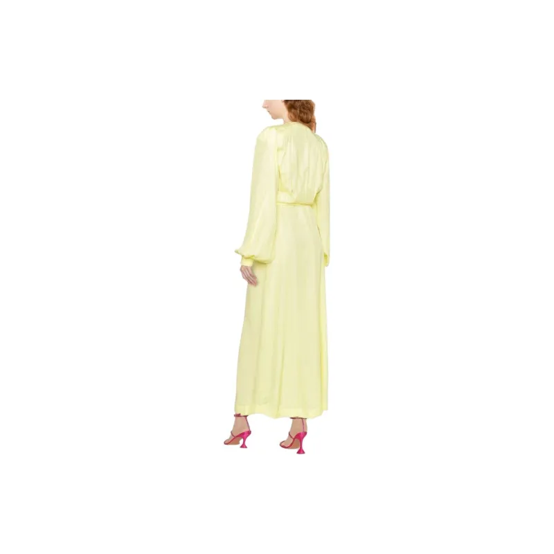 Rotate Long-Sleeved Dresses Women's Light Yellow-2