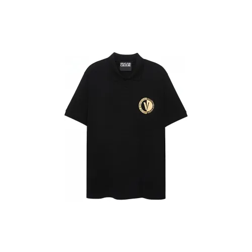 VERSACE JEANS COUTURE Polo Shirts Men Black