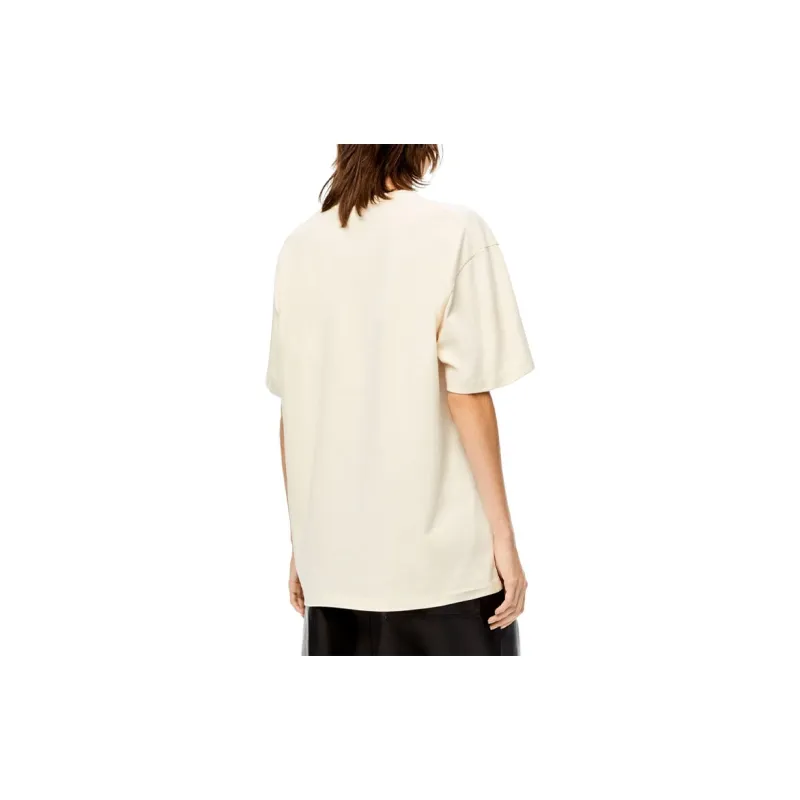 LOEWE Drop Shoulder Sleeve T Shirt Women's Ecru-4
