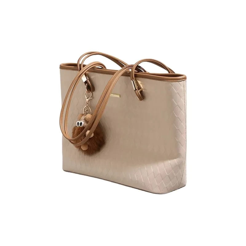 PESASRIE Imported Haute Couture Fabric Shoulder Bag Regular Women's Ecru-2