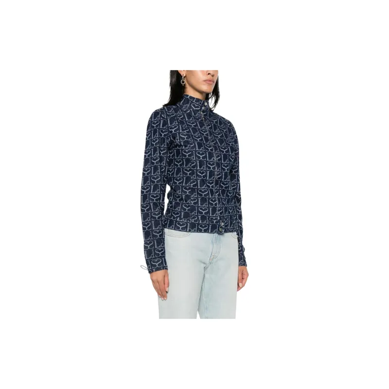 Ludovic De Saint Sernin Monogram print Denim Jacket-3