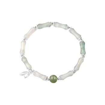 Gramda Hetian Jade Bracelets Pale Greenish White Jade Women's