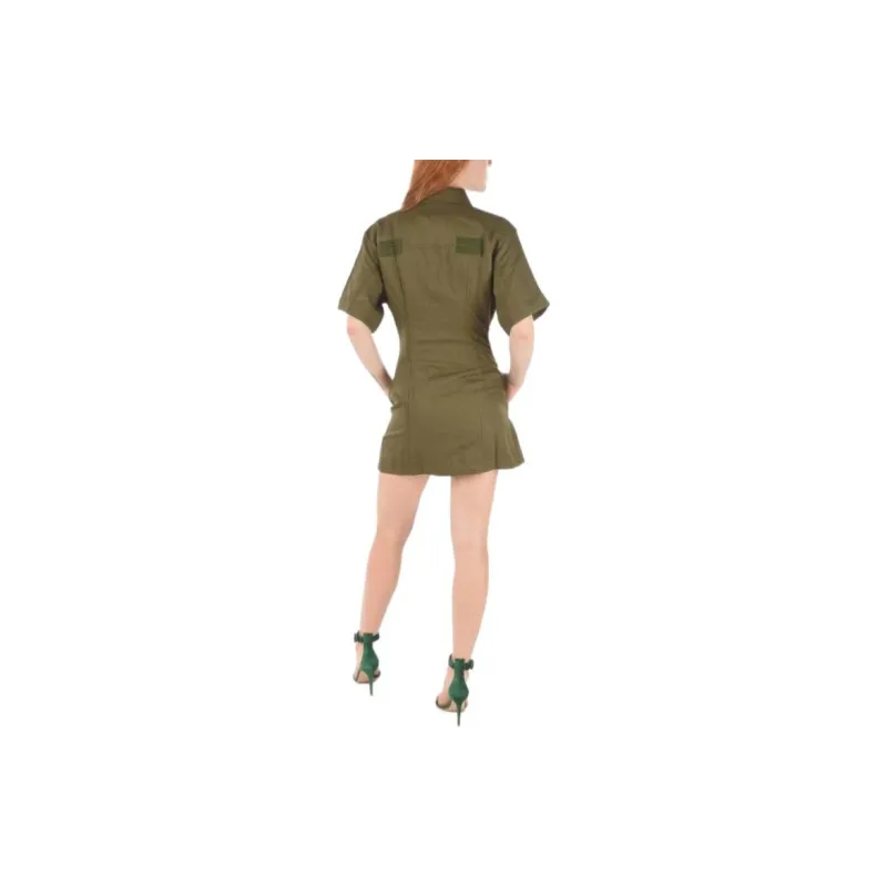 DIESEL Short-Sleeved Dresses Women's Army Green-1