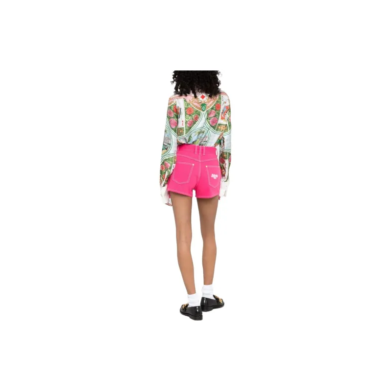BALMAIN Denim Shorts Women's Pink-2