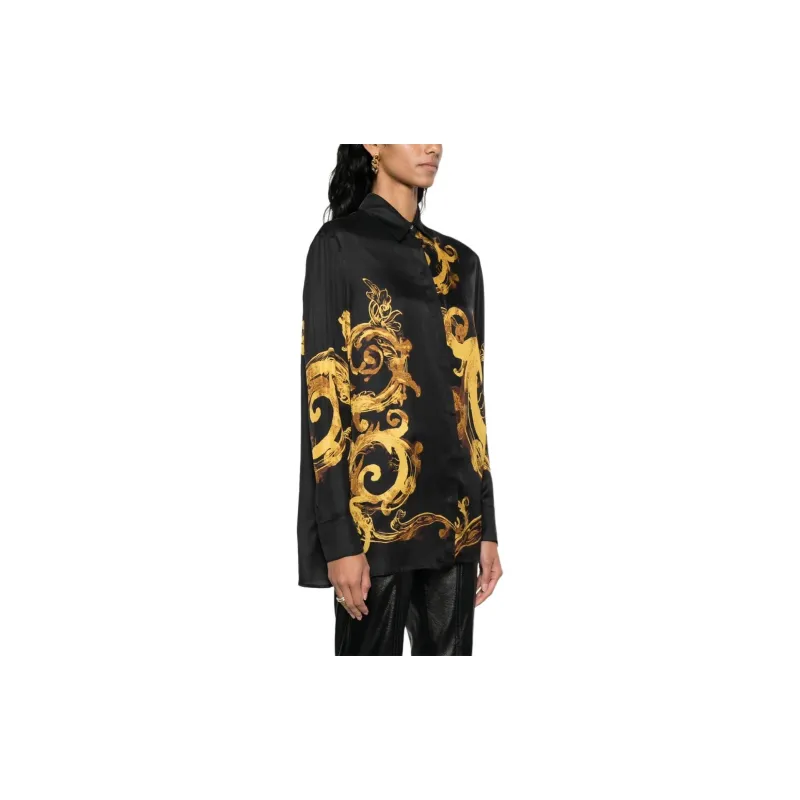 VERSACE JEANS COUTURE Chain Couture print Satin Shirt-3